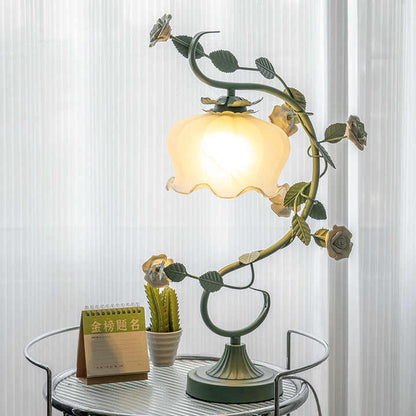 Rosara Bloom | Lampada da tavolo LED con decorazioni a fiori di rosa