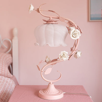Rosara Bloom | Lampada da tavolo LED con decorazioni a fiori di rosa
