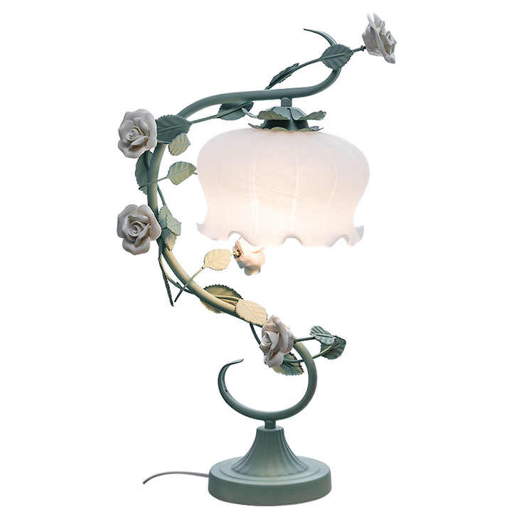 Rosara Bloom | Lampada da tavolo LED con decorazioni a fiori di rosa
