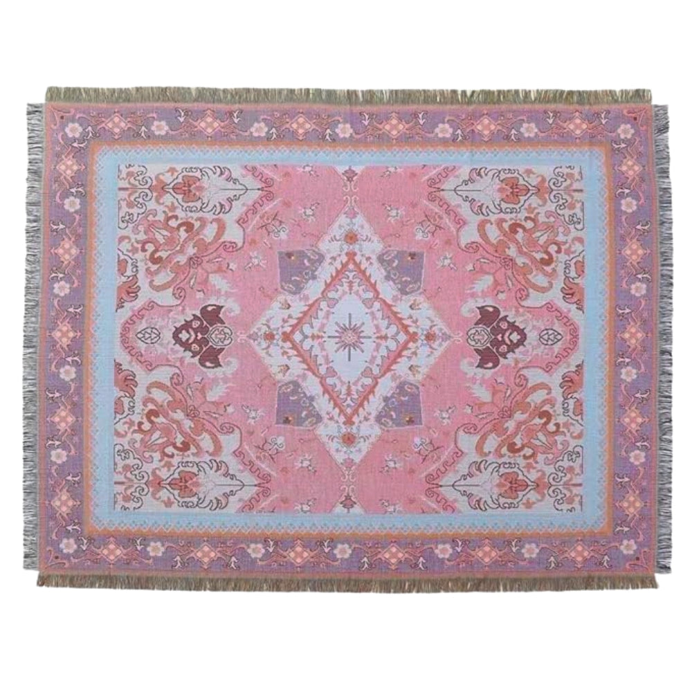 Plaid boho azteco | Motivo reversibile | Divano & Letto | Misto microfibra