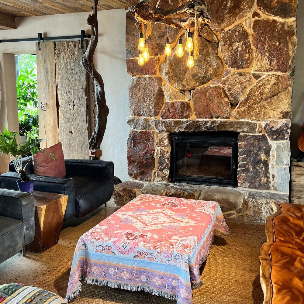 Boho Azteken Plaid-Decke | Wendbares Muster | Sofa & Bett | Mikrofaser ...