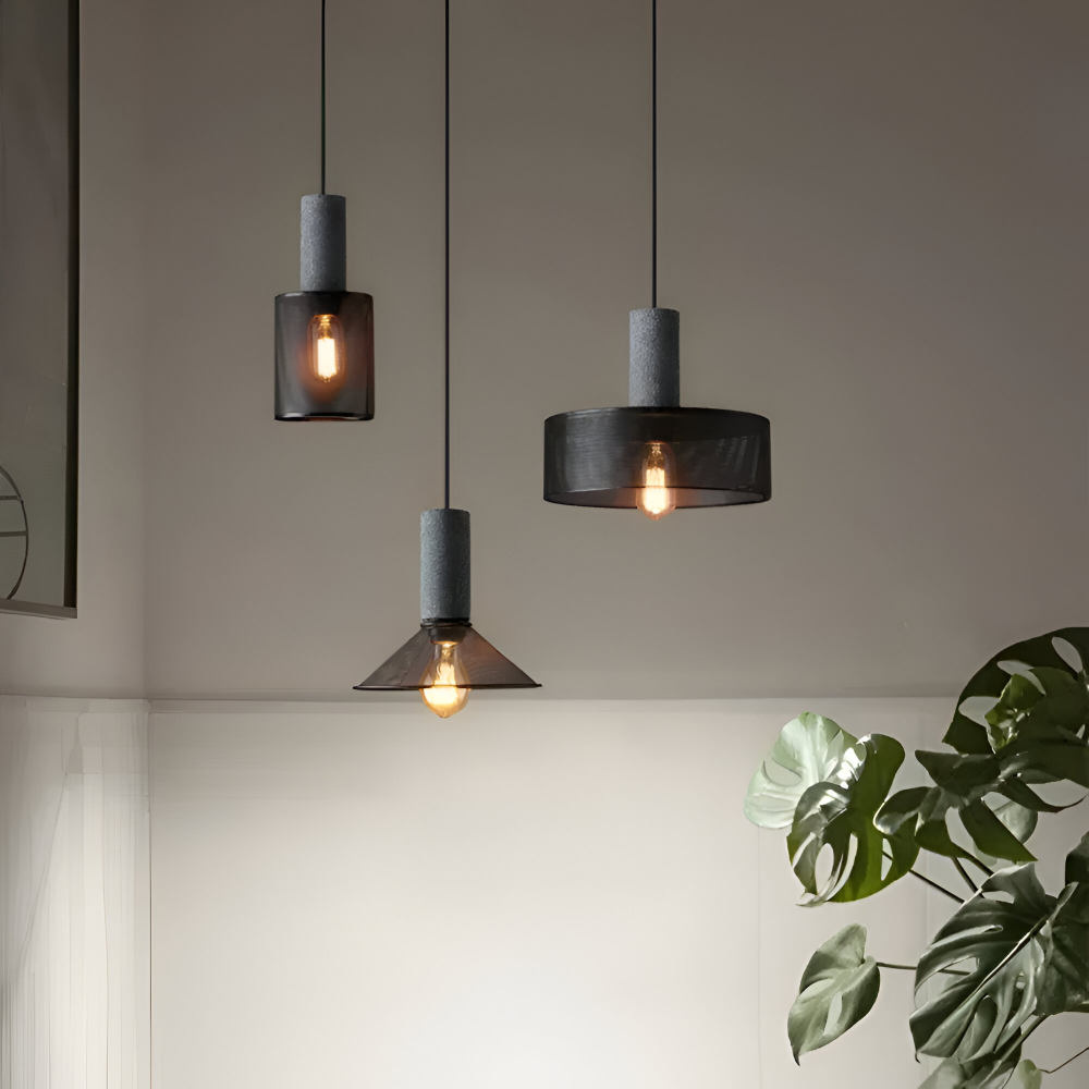 RusticLume Lampada | Lampada a sospensione industriale nera, regolabile in altezza e moderna