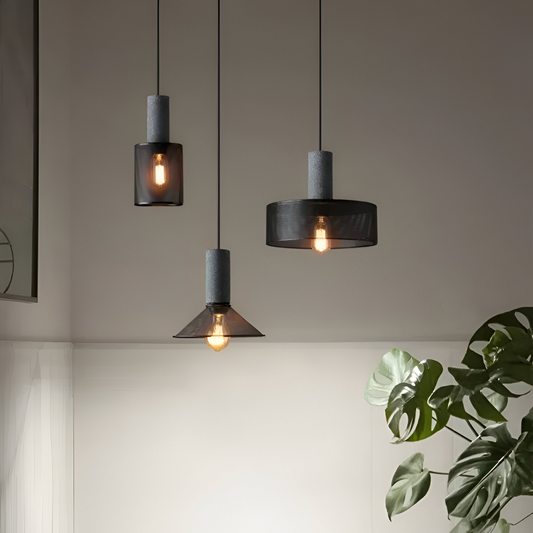 RusticLume Lampada | Lampada a sospensione industriale nera, regolabile in altezza e moderna