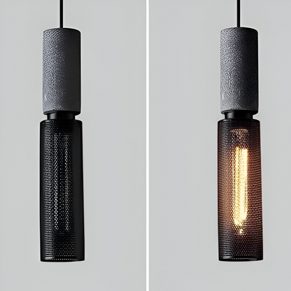 RusticLume Lampada | Lampada a sospensione industriale nera, regolabile in altezza e moderna