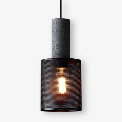 RusticLume Lampada | Lampada a sospensione industriale nera, regolabile in altezza e moderna