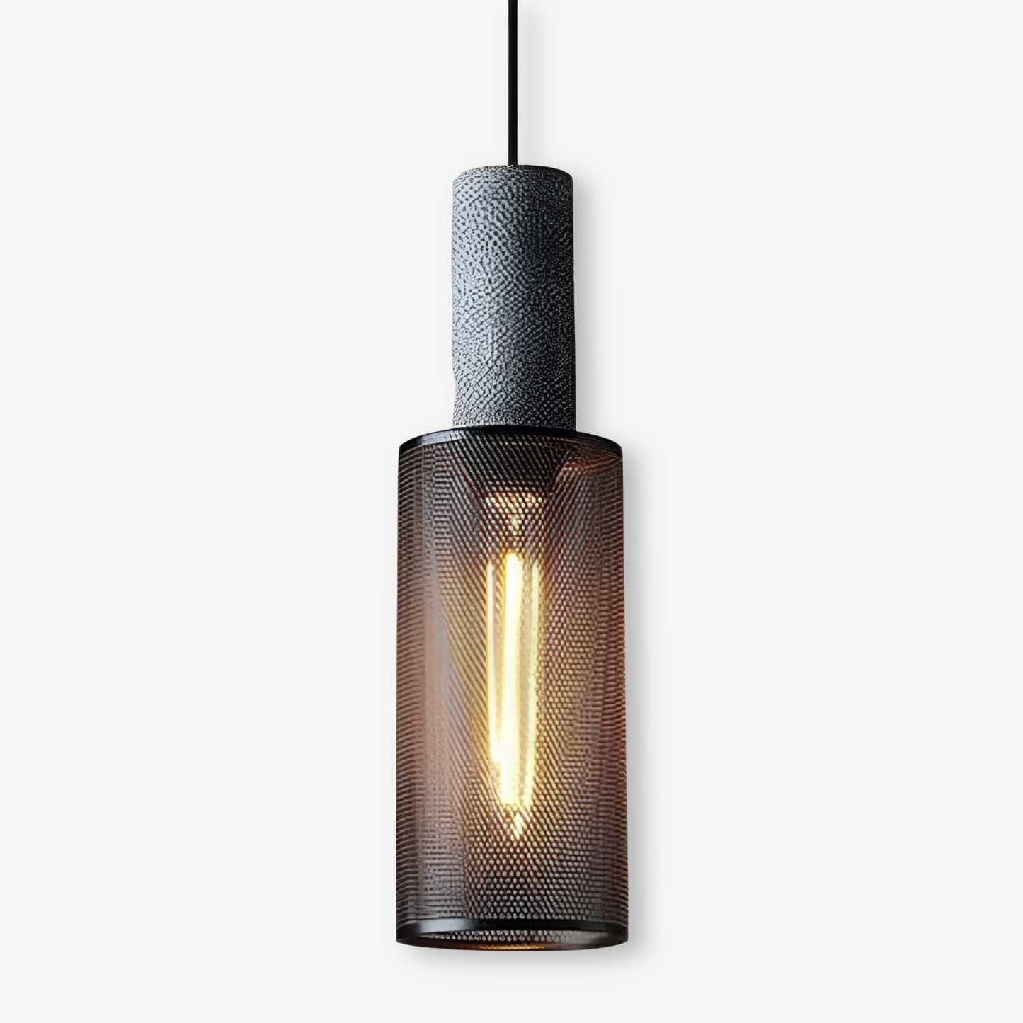 RusticLume Lampada | Lampada a sospensione industriale nera, regolabile in altezza e moderna