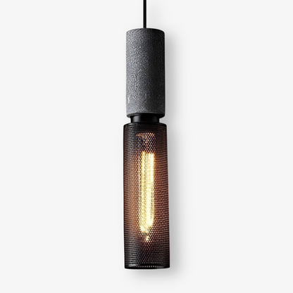 RusticLume Lampada | Lampada a sospensione industriale nera, regolabile in altezza e moderna