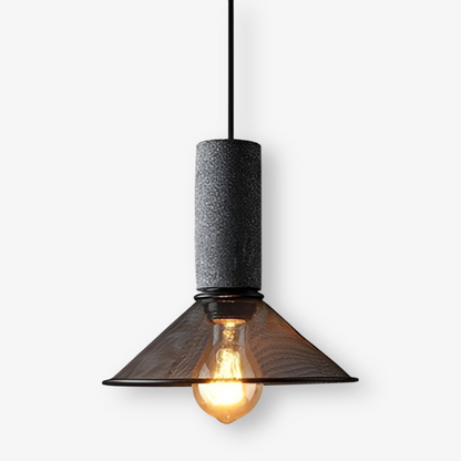 RusticLume Lampada | Lampada a sospensione industriale nera, regolabile in altezza e moderna