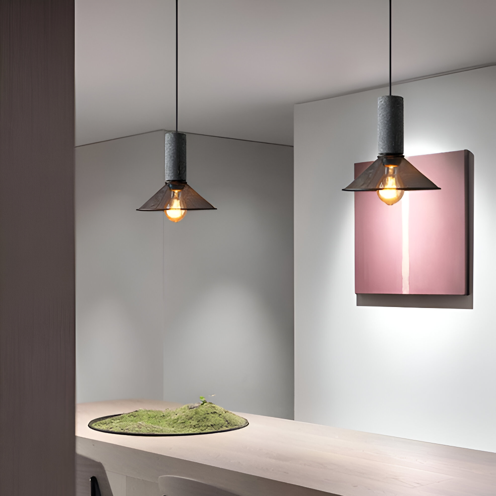 RusticLume Lampada | Lampada a sospensione industriale nera, regolabile in altezza e moderna