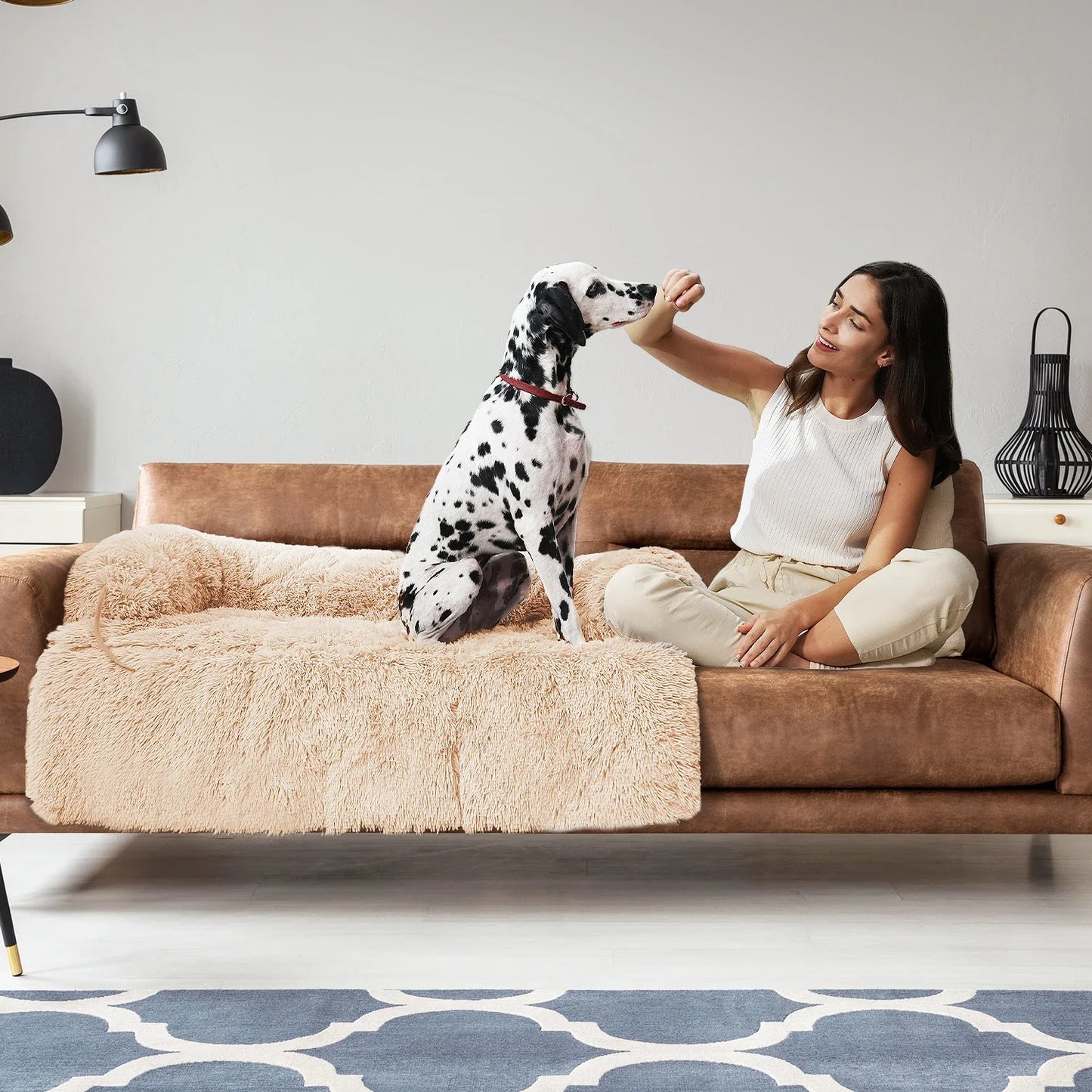 Lit pour chien Pawz Road Fluffy | Coussin de protection pour canapé | Modulaire & lavable | Antidérapant | Pour chiens de toutes tailles