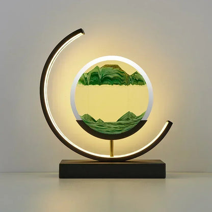Soluna Drift | Lampada da tavolo LED con immagine di sabbia in movimento ed effetto clessidra 3D