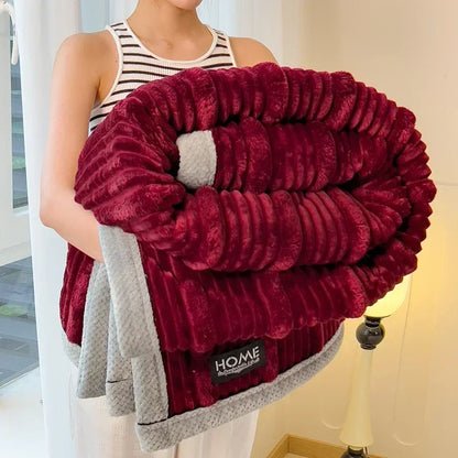 Flokira | Plaid polaire corail extra épais, doux des deux côtés