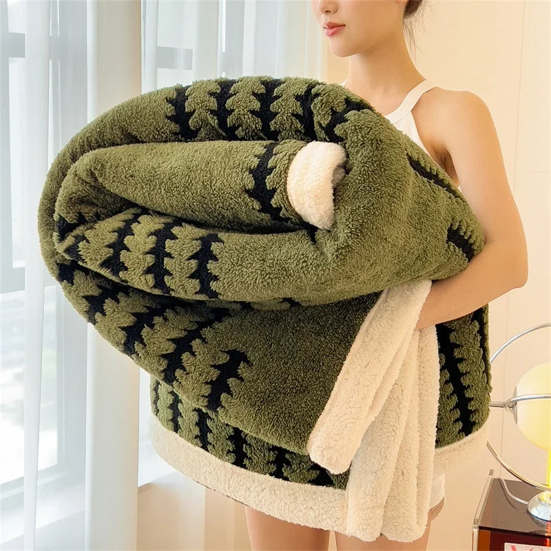 Velvory | Couverture douillette extra-épaisse en velours et flanelle pour le lit et le canapé