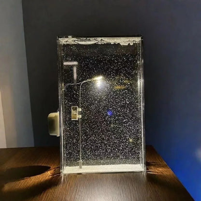 Nivalto | Weihnachtsdeko Winterlampe mit Schneeeffekt und USB-Betrieb