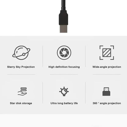 Nebulio | Galaxy Projektor mit LED-Sternenhimmel, USB-Betrieb und 4 Effekten