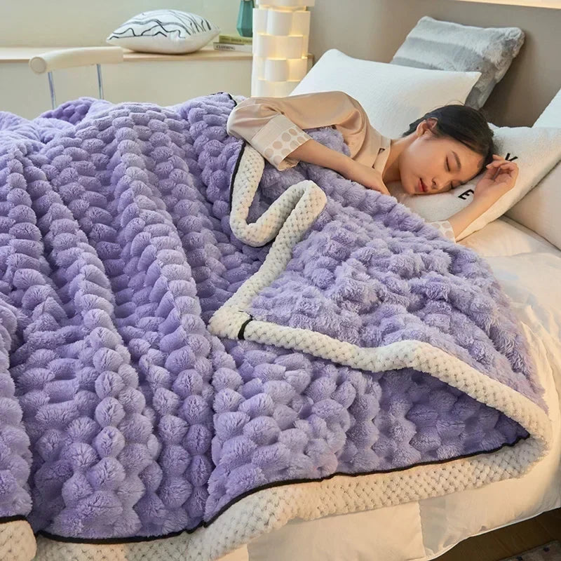 Samtelo | Kuscheldecke aus Turtle-Velours mit Anti-Pilling für Bett und Sofa