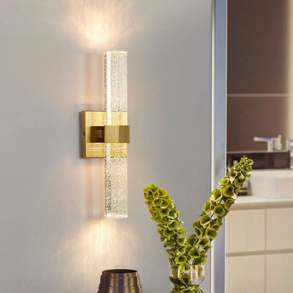 Applique LED da bagno moderna – Design elegante con vetro a bolle e protezione IP44