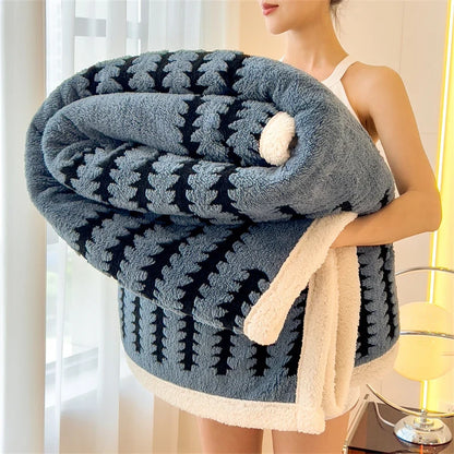 Velvory | Couverture douillette extra-épaisse en velours et flanelle pour le lit et le canapé