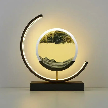 Soluna Drift | Lampada da tavolo LED con immagine di sabbia in movimento ed effetto clessidra 3D