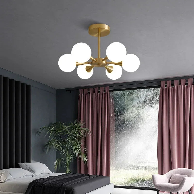 Lunavoire Sphere | LED Ceiling Light with Glass Globe for Living and Bedroom
