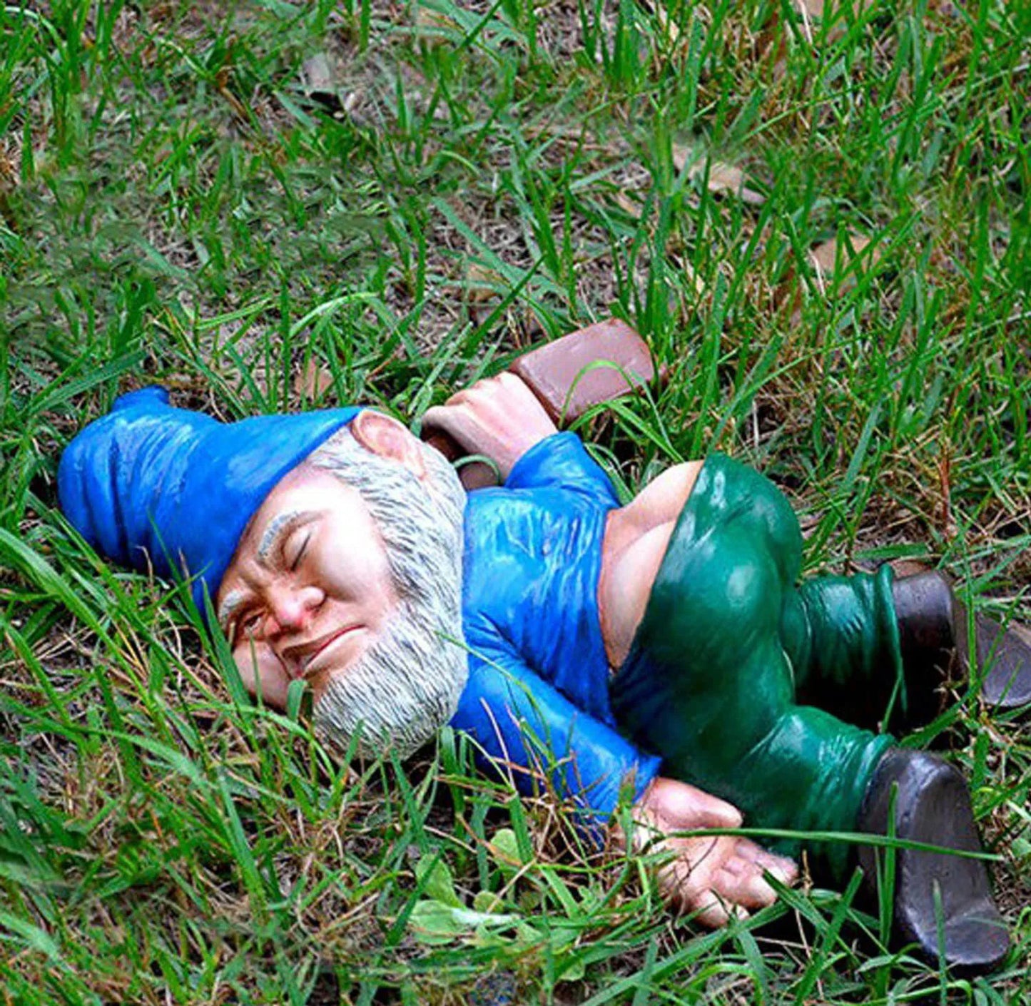 Garden Gnome Figurine | Drunken Gnome 15 cm | Weatherproof | Resin