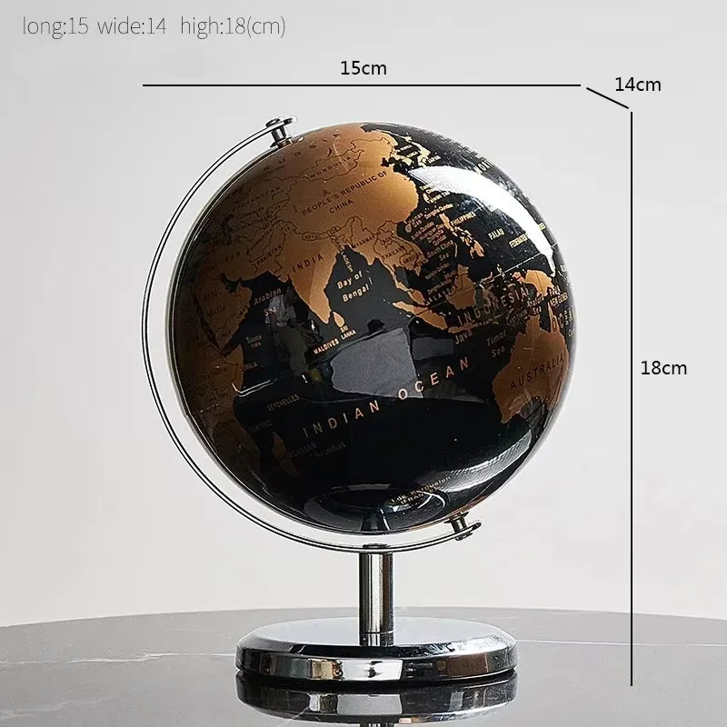 Orbia Globe | Rotating Metal Globe for Desk & Study Area