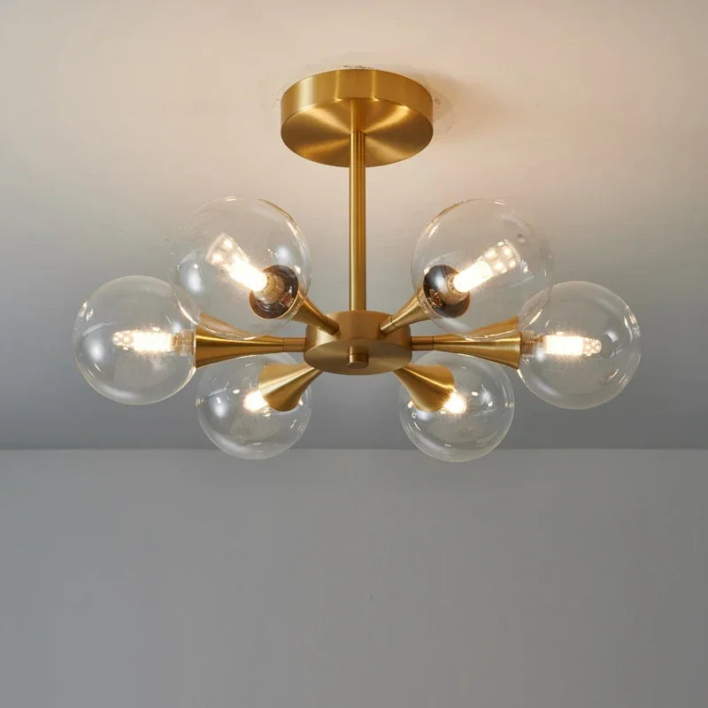 Lunavoire Sphere | LED Ceiling Light with Glass Globe for Living and Bedroom