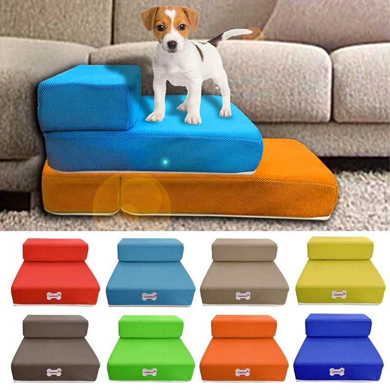 DOGSTEP PRO Hundetreppe | Gelenkschonend & Rutschfest | Faltbar & Weich Gepolstert