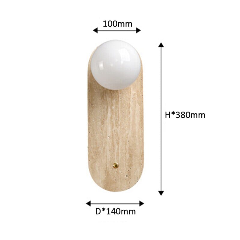 Lampada da parete Wabi-Sabi tono naturale – Lampada minimalista con luce calda
