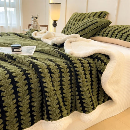 Velvory | Couverture douillette extra-épaisse en velours et flanelle pour le lit et le canapé
