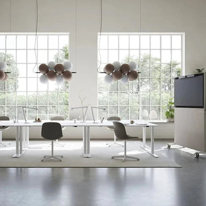 Lampada a sospensione LED Holly – Lampada a sfera moderna con design scultoreo per sala da pranzo e soggiorno