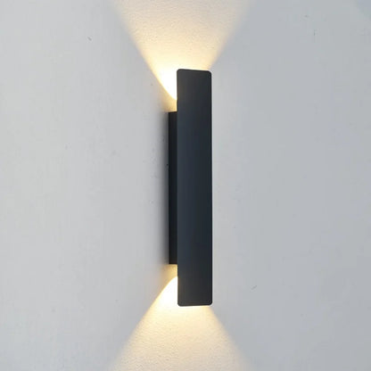 LumaStrix Noir | Applique LED da esterno resistente alle intemperie in alluminio, 18W