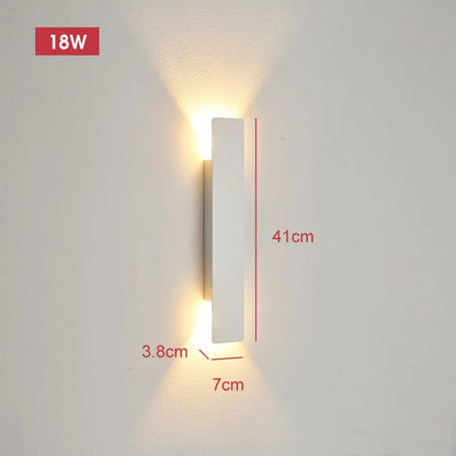 LumaStrix Noir | Applique LED da esterno resistente alle intemperie in alluminio, 18W