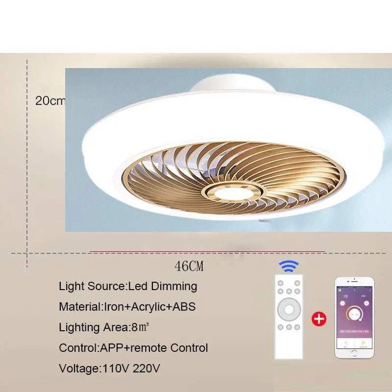 Aeralis Fold | Intelligens mennyezeti ventilátor világítással és behúzható lapátokkal – csendes és távirányítható
