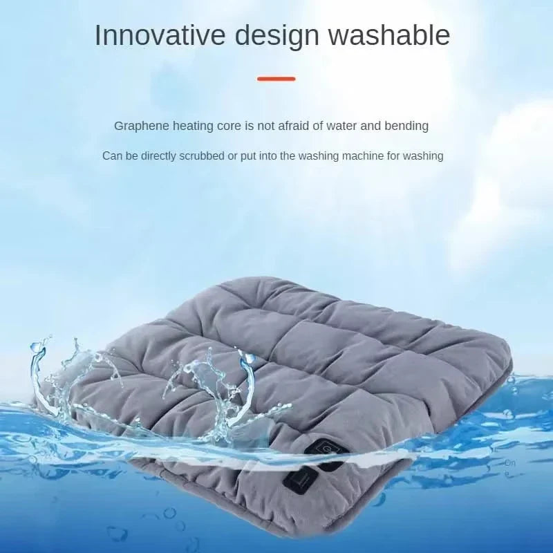 Torvena | Coussin chauffant USB pour siège auto avec chauffage au graphène et 3 niveaux