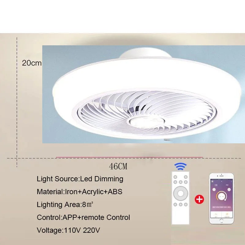Aeralis Fold | Intelligens mennyezeti ventilátor világítással és behúzható lapátokkal – csendes és távirányítható