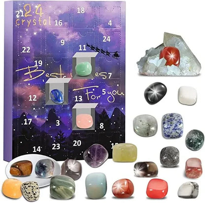 Gemmora | Adventskalender Kinder mit 24 Edelsteinen und Kristallen