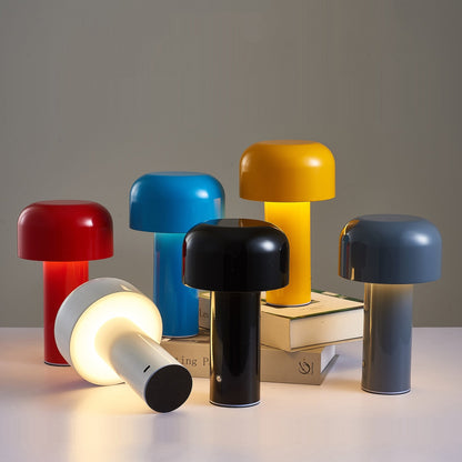 LumoFungo Classico | Lampada da tavolo retrò senza fili dal design italiano a forma di fungo