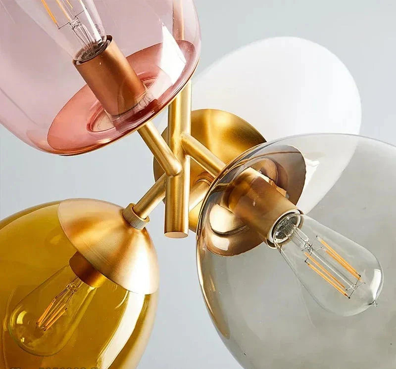 Antheia – Lampada a sospensione di lusso in vetro colorato con design artistico