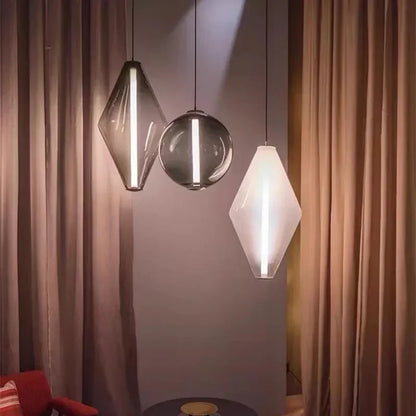 Pyrrhos | Lampada a sospensione in vetro scandinava per camera da letto e sala da pranzo