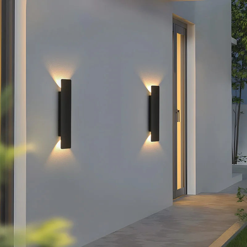LumaStrix Noir | Applique LED da esterno resistente alle intemperie in alluminio, 18W
