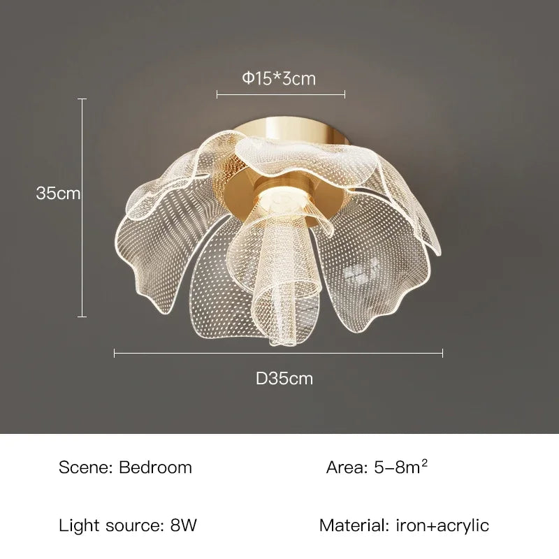 Caelora | Plafonnier LED en forme de fleur pour chambre et salon
