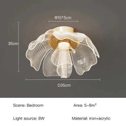 Caelora | Plafonnier LED en forme de fleur pour chambre et salon