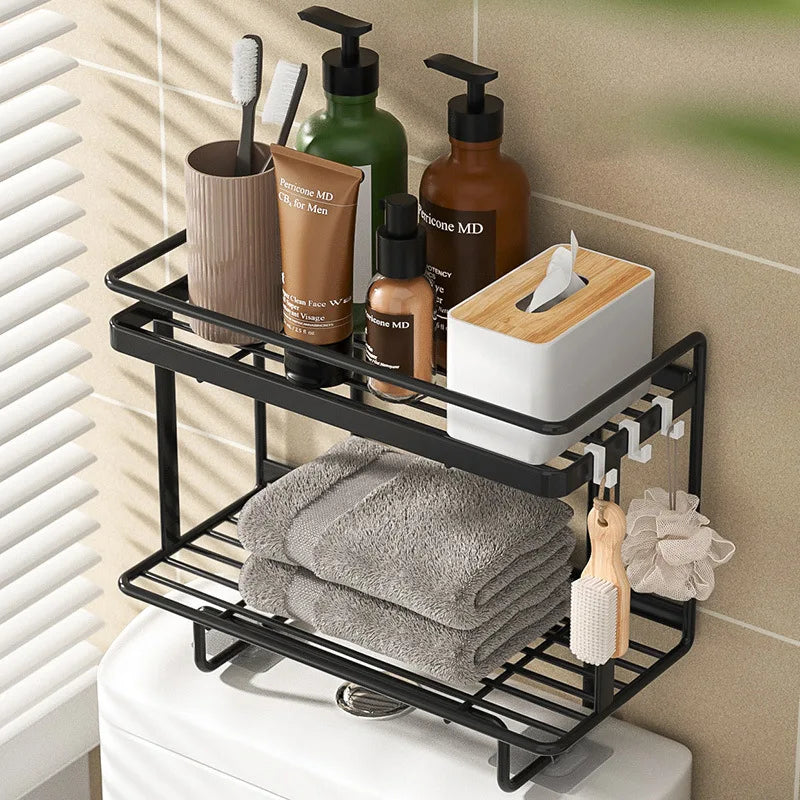 Étagère de toilettes AboveRack | Étagère de salle de bains à plusieurs niveaux pour surplomber les toilettes