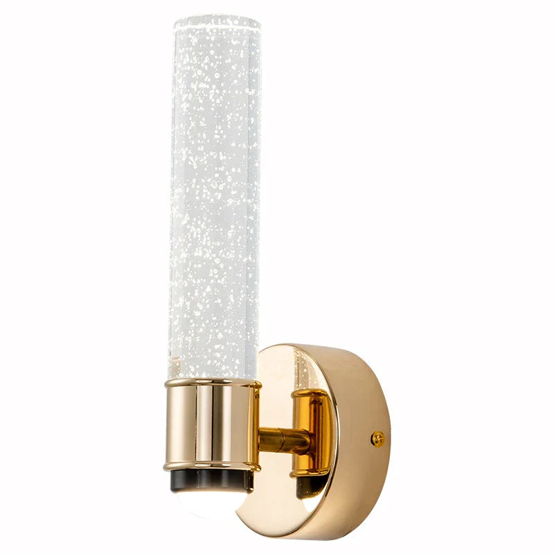Lampada da parete in cristallo – Lampada da parete glamour con vetro a sfera e struttura in metallo