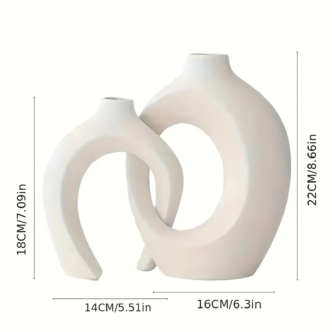 Vaylo Formé | Vaso scultoreo in ceramica stile boho (set da 2)