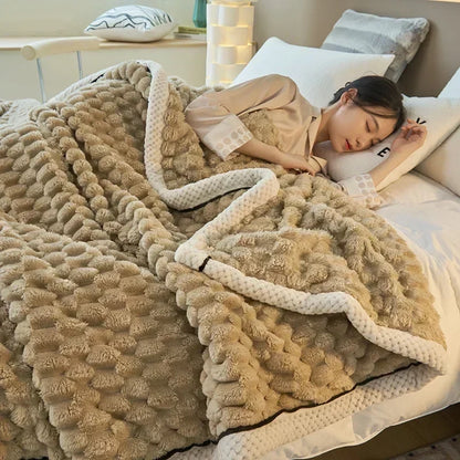 Samtelo | Kuscheldecke aus Turtle-Velours mit Anti-Pilling für Bett und Sofa