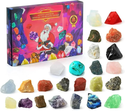 Gemmora | Adventskalender Kinder mit 24 Edelsteinen und Kristallen