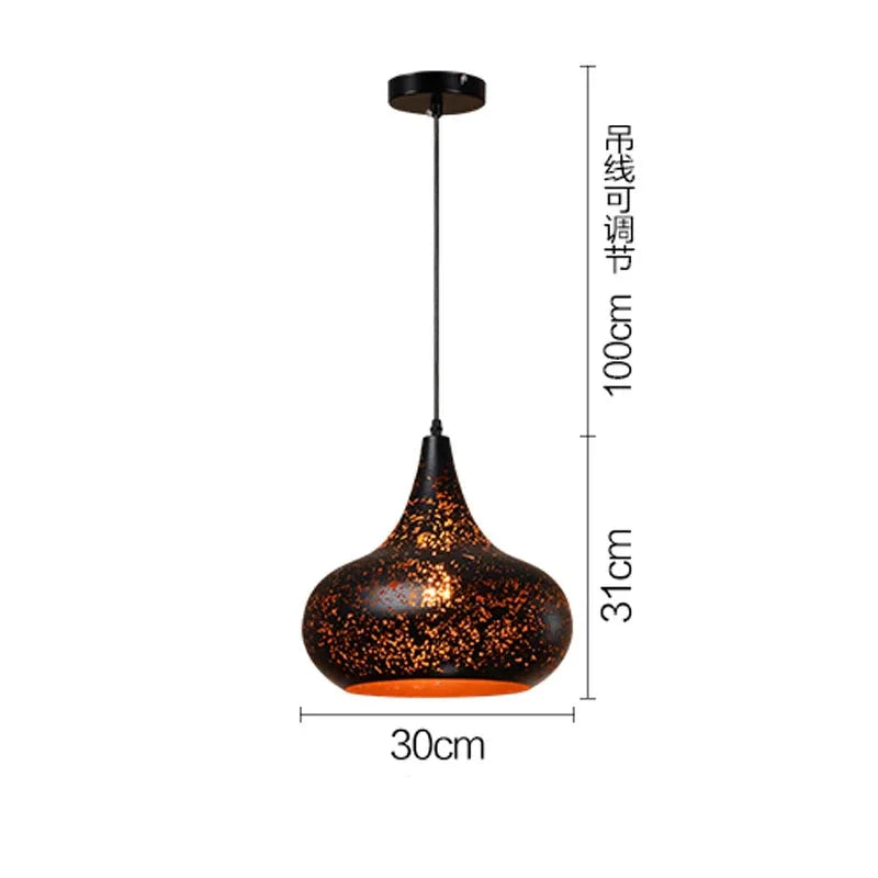Noctyra | Lampada a sospensione vintage in ferro stile loft scandinavo