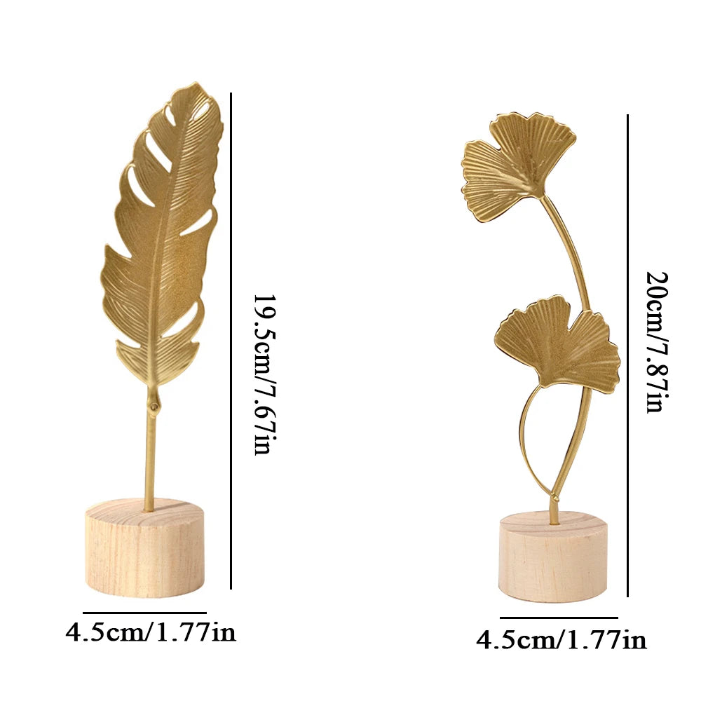Aurelia Ginkka | Gilded ginkgo leaf sculpture for home & office décor